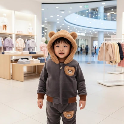 Kids Unisex Sets of Hooded Jackets + Sweatshirts + Pants
