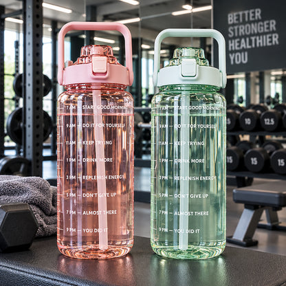 Portable Big Water Bottles With Straws