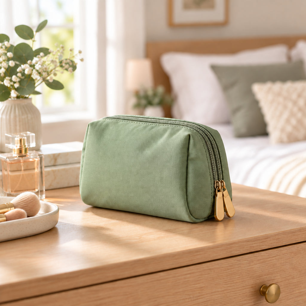 Partitioned Large Capacity Cosmetic Bags