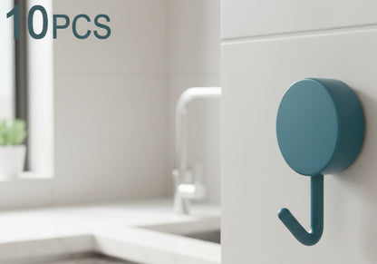 10Pcs Self Adhesive Wall Hooks Strong Without Drilling