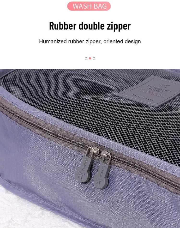 Waterproof Colorful Packing Organizers With Zipper(6Pcs)