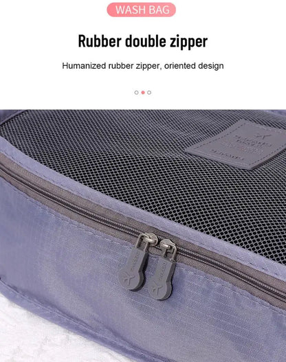 Waterproof Colorful Packing Organizers With Zipper(6Pcs)