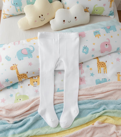 Collants en coton blanc/noir décontractés pour bébés