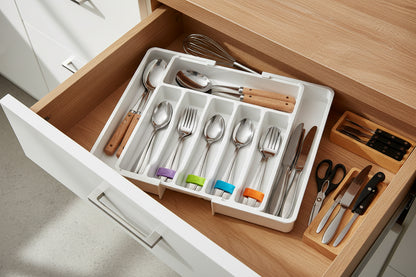 8 Grids Adjustable Kitchen Storage Organizer Trays