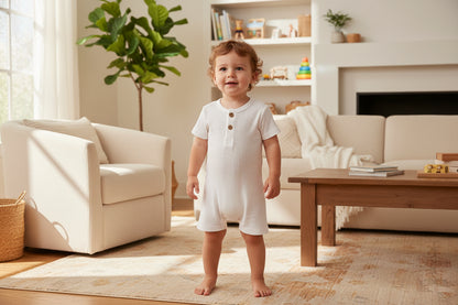 Simple Short Sleeve Colorful Rompers