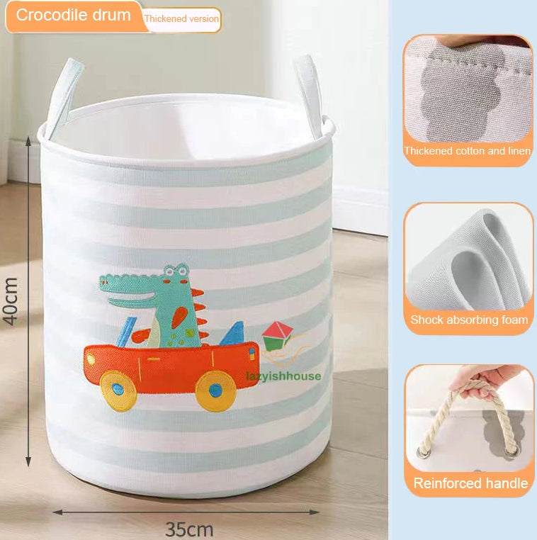 Folding Linen Storage Baskets With Handle