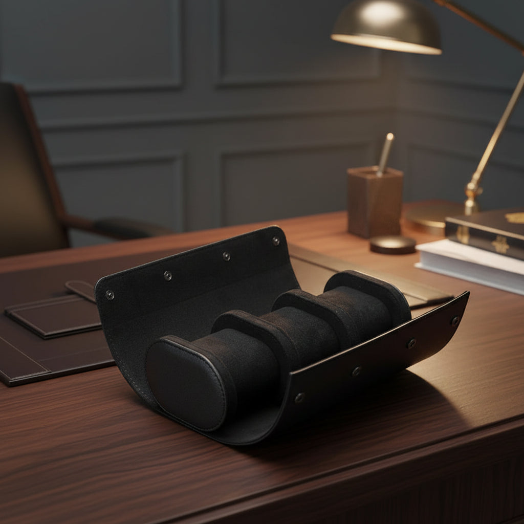 Black/Brown Watch Travel Cases