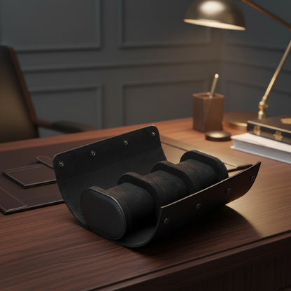 Black/Brown Watch Travel Cases