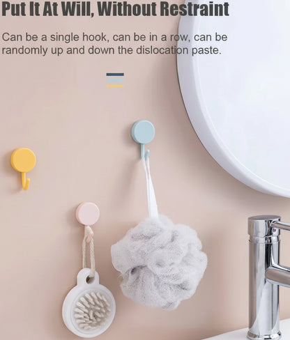 10Pcs Self Adhesive Wall Hooks Strong Without Drilling