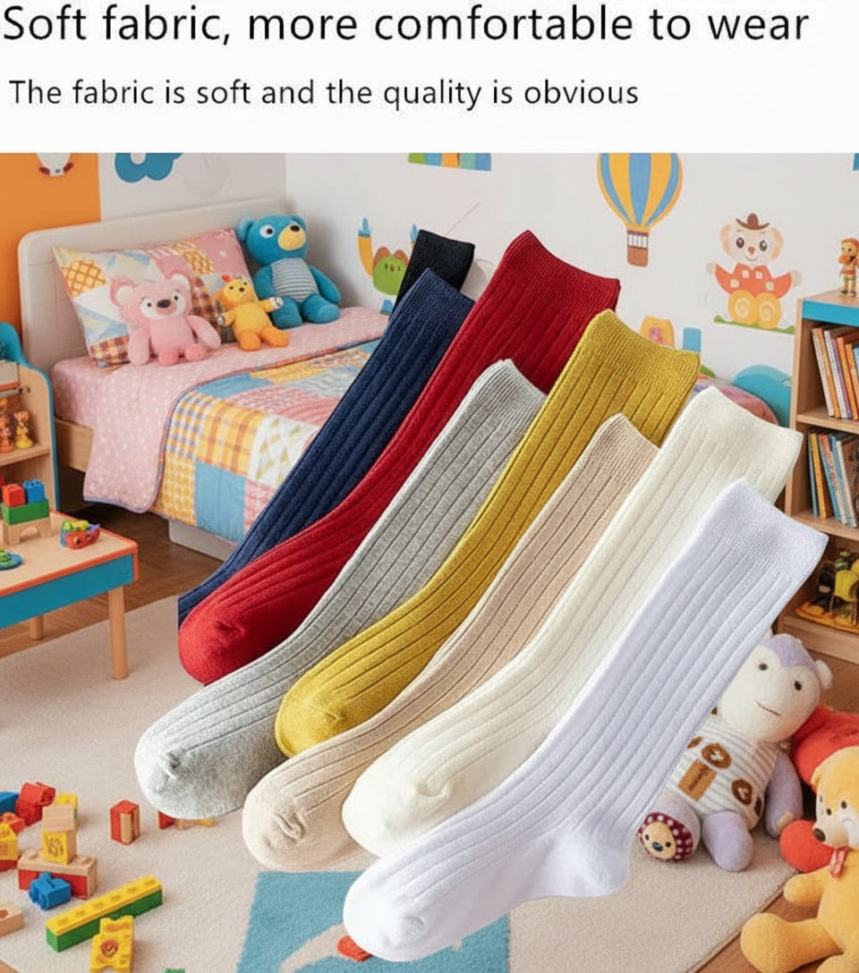 3 أزواج من الجوارب الطويلة المصنوعة من قماش ناعم