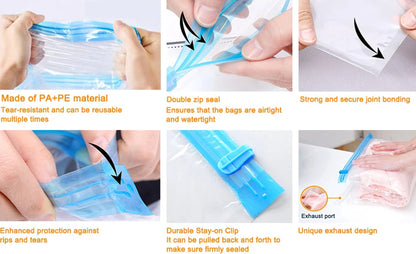 أكياس تخزين مضغوطة بتفريغ الهواء