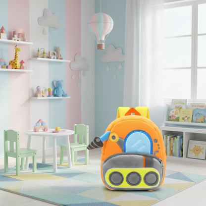 Engineering Vehicles Cartoon Kids Backpacks Bags
