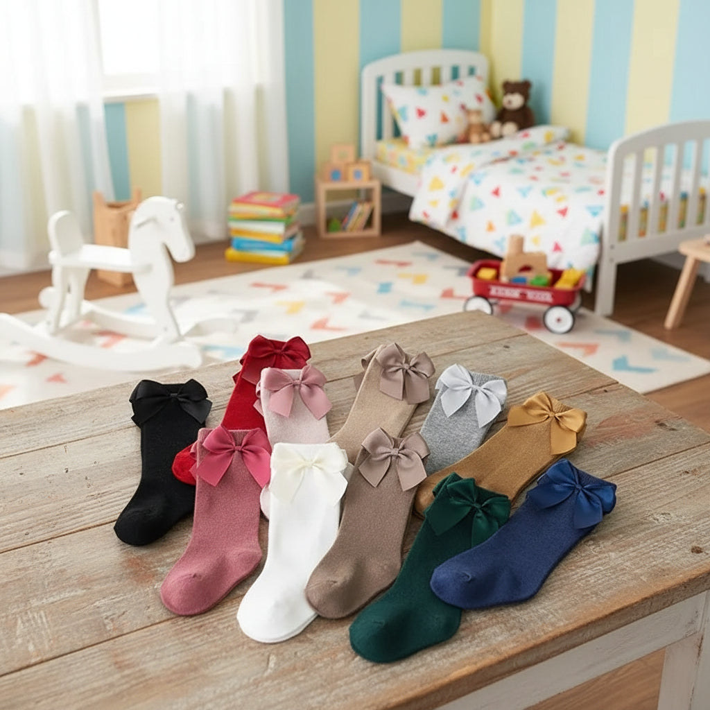 Toddler High Socks With Tie