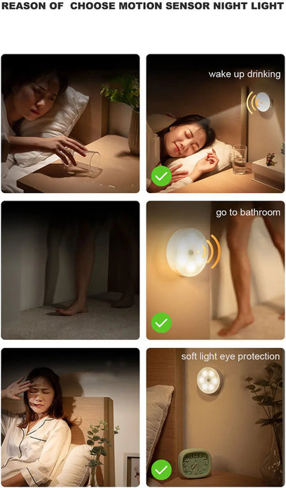 Motion Sensor USB Rechargeable LED Night Light