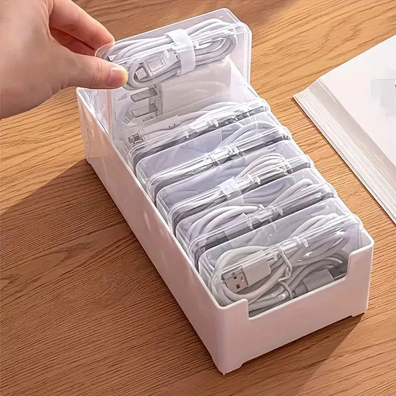 7 Small Cables Organizer Storage Boxes