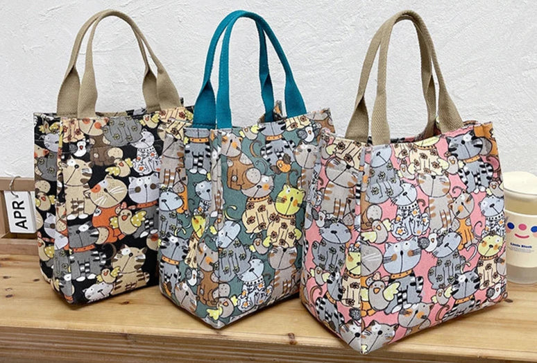Fashionable Cats Pattern Hand Bags