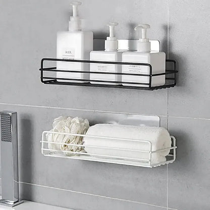 No-Drill Storage Rack Bathroom Shelves