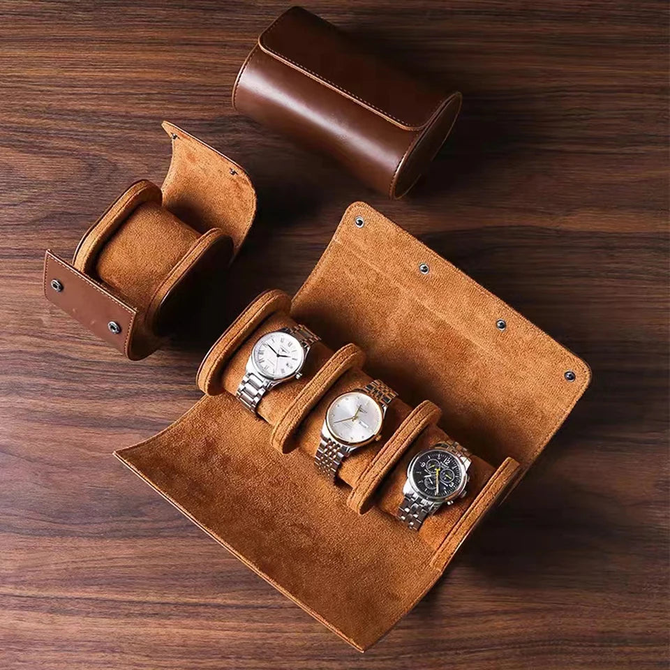Black/Brown Watch Travel Cases