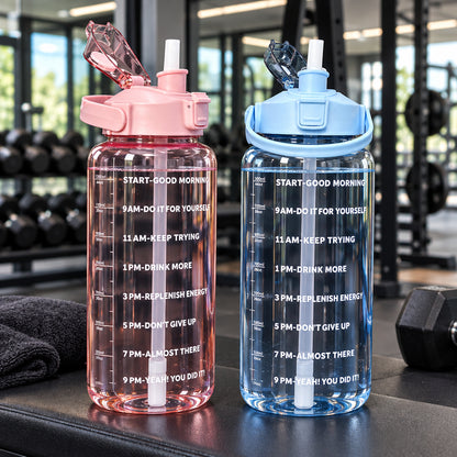 Portable Big Water Bottles With Straws