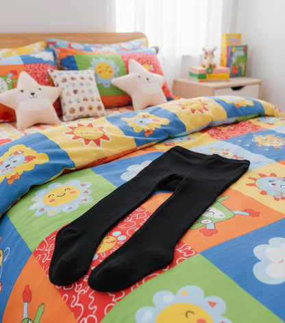 Collants en coton blanc/noir décontractés pour bébés