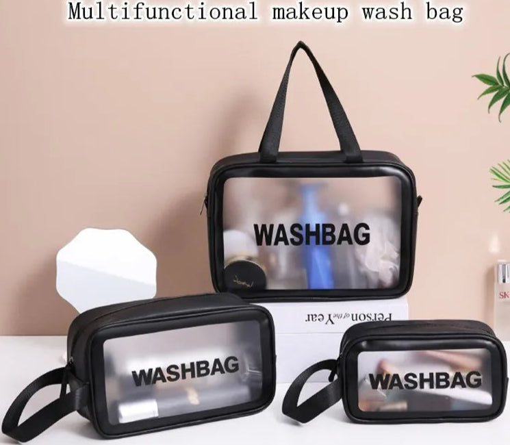 Portable Transparent Waterproof Cosmetic and Toiletry Bags