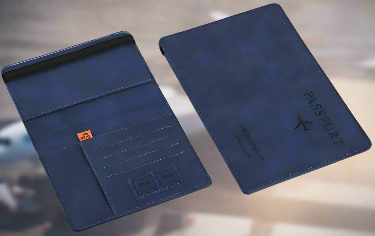 Porte-passeports de voyage en cuir PU