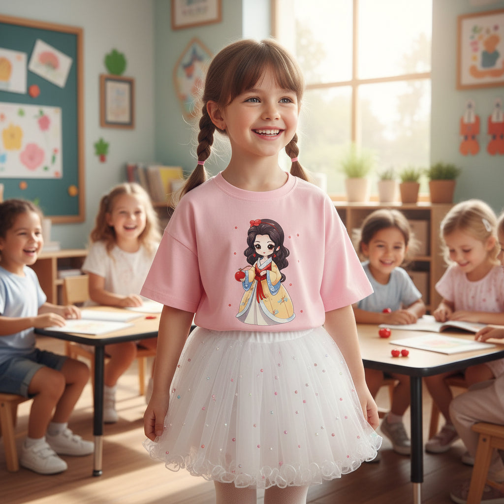 Girl Summer Cute Cartoon Sweatshirts and Skirts