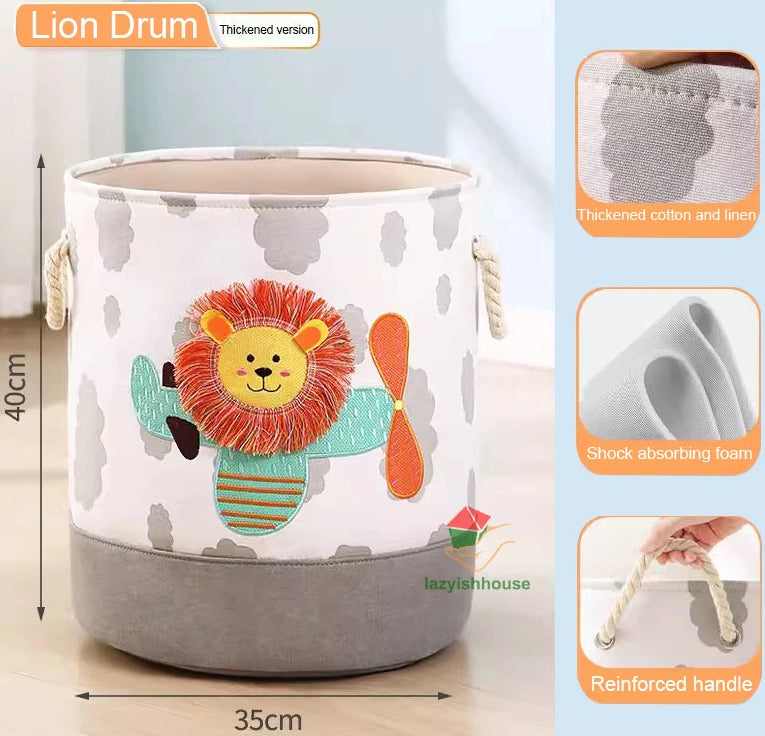 Folding Linen Storage Baskets With Handle