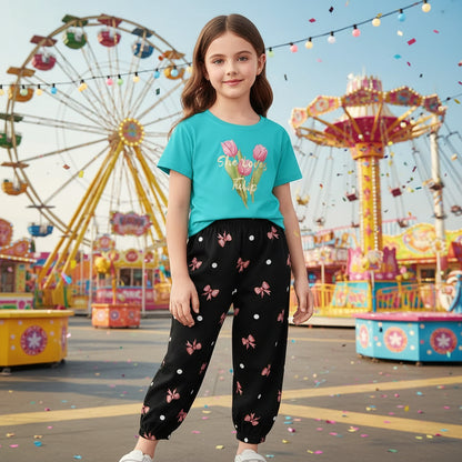 Girl Cute Fashionable Sweatshirts + Pants
