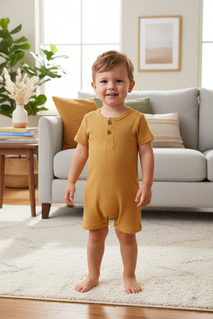 Simple Short Sleeve Colorful Rompers