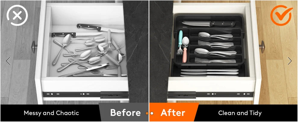 8 Grids Adjustable Kitchen Storage Organizer Trays