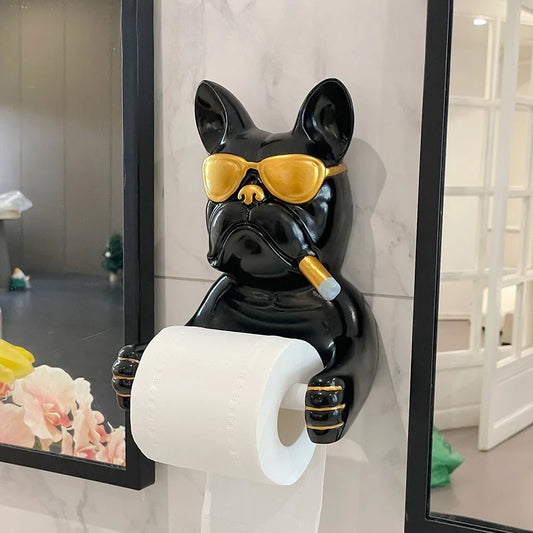 Cute Bulldog Towel Paper Holders