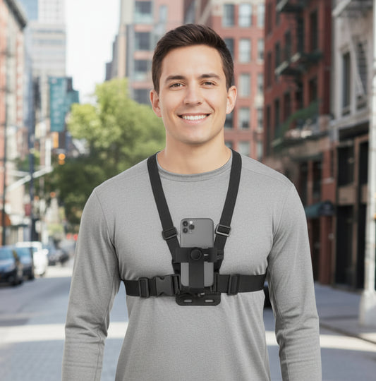 Adjustable Mobile Phone Holder With Chest Strap