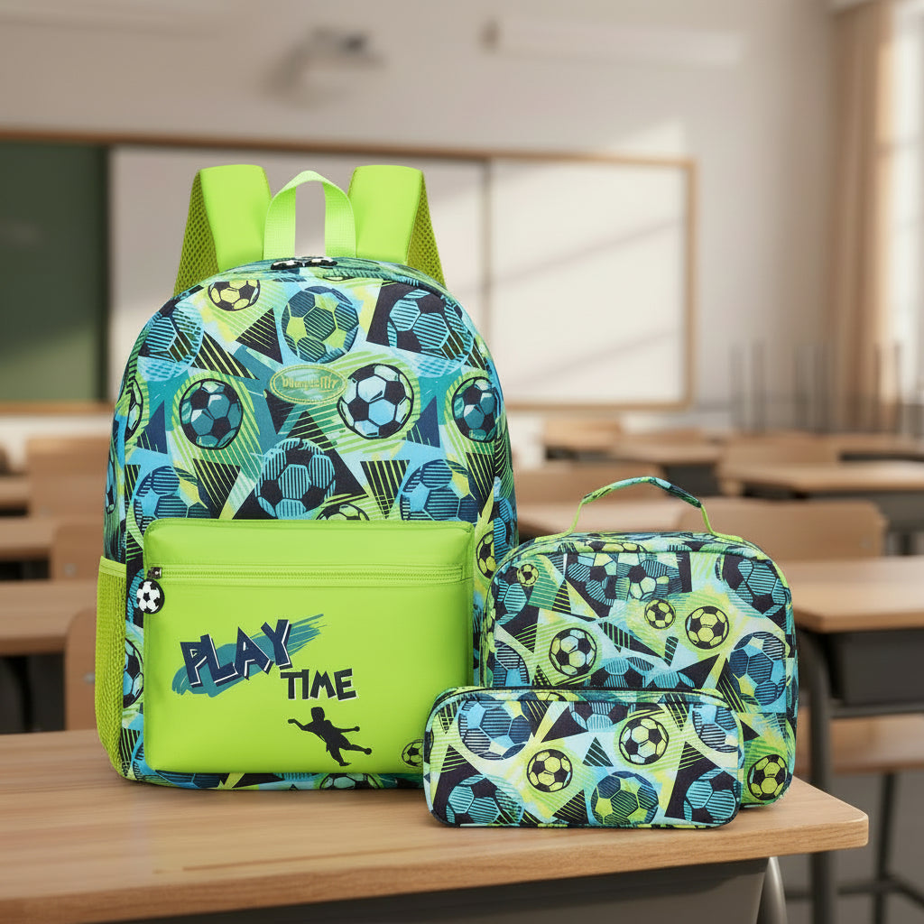 Boys School Backpack With Lunch Box and Pen Case