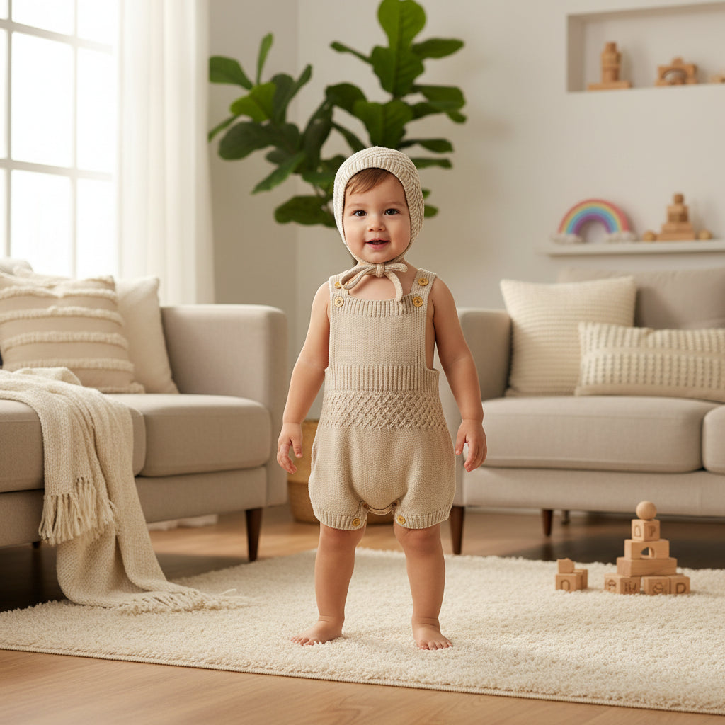 Colorful Simple Design Rompers + Hats