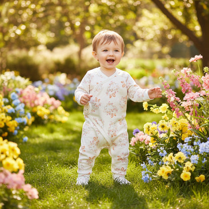 Cartoon Printed Cotton Rompers