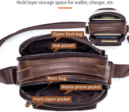 حقائب كروس بودي من الجلد الطبيعي