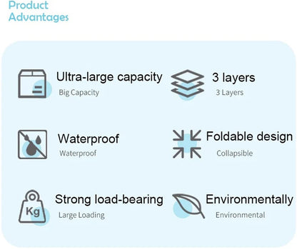 Folding Linen Storage Baskets With Handle