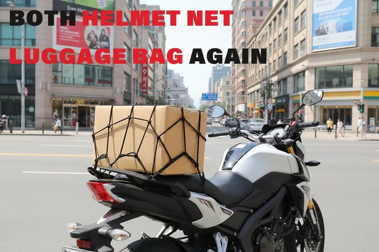 Motorbike/Bicycle Elastic Nets For Helmet Storage