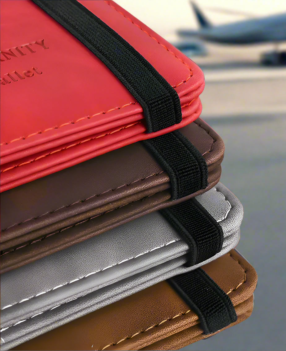 Porte-passeports de voyage en cuir PU