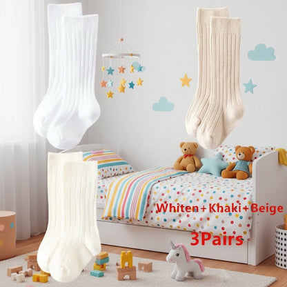 3 أزواج من الجوارب الطويلة المصنوعة من قماش ناعم