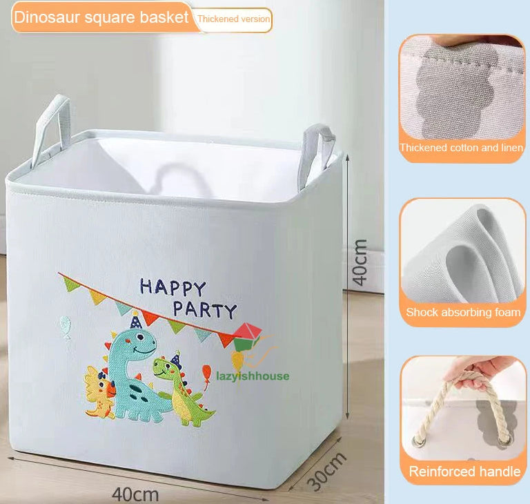 Folding Linen Storage Baskets With Handle