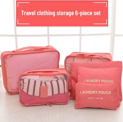 Waterproof Colorful Packing Organizers With Zipper(6Pcs)