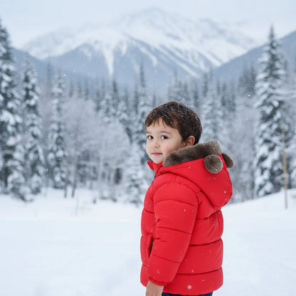 سترات أطفال سميكة بغطاء للرأس