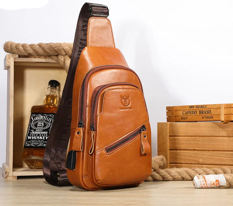 حقائب كروس بودي من الجلد الطبيعي