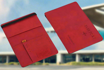 Porte-passeports de voyage en cuir PU