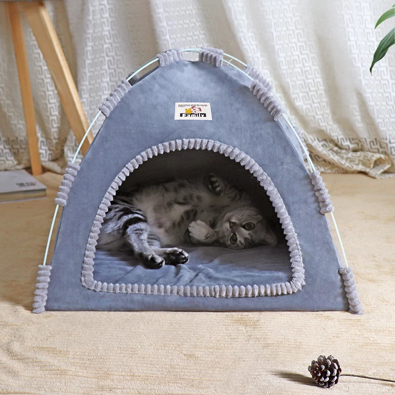 Foldable Breathable Houses for Pets With Cushion