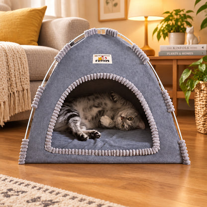 Foldable Breathable Houses for Pets With Cushion