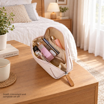 Partitioned Large Capacity Cosmetic Bags