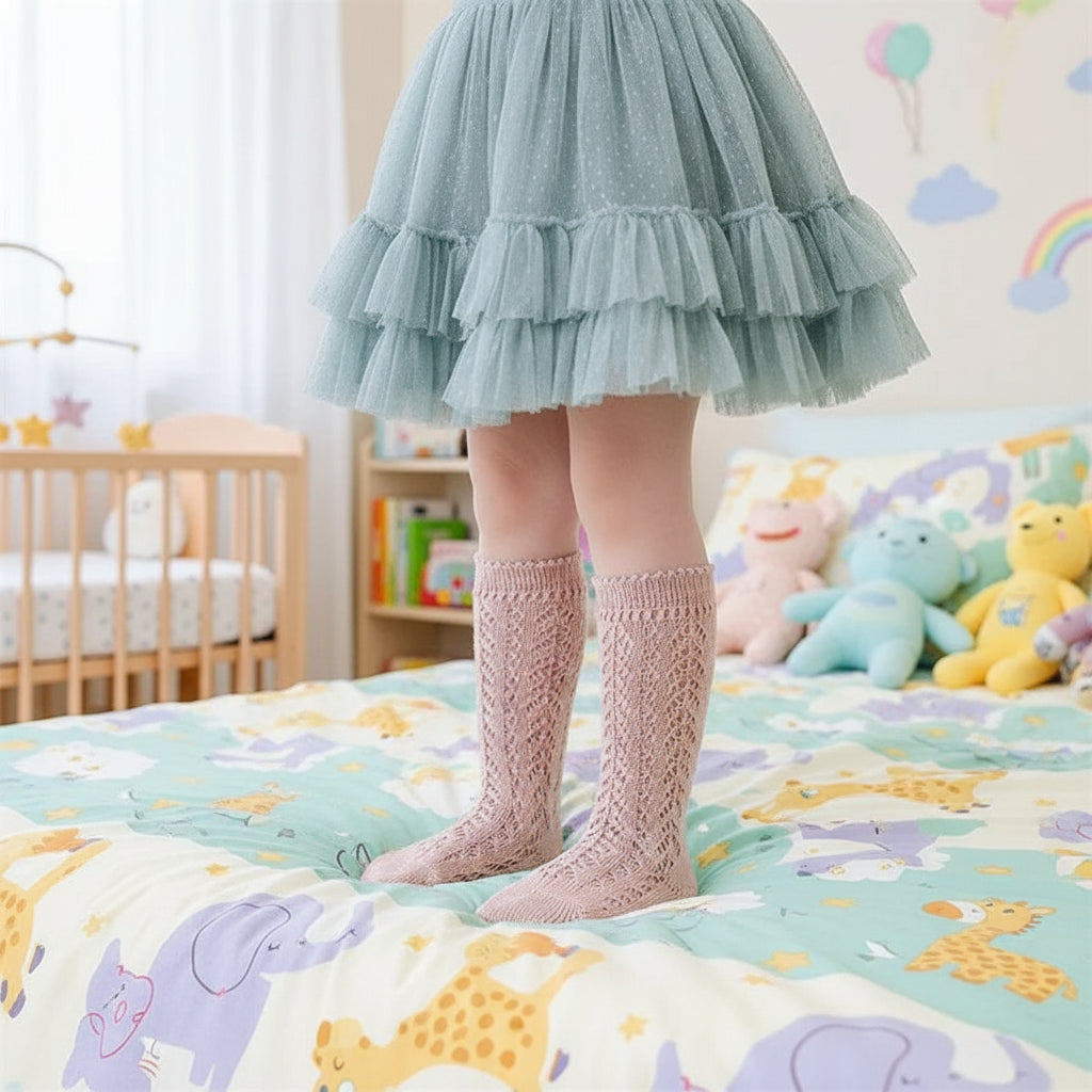 Hollow Mesh Comfortable High Socks